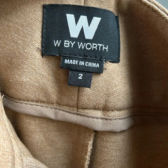 W by Worth Tan Pants | Tan Flare Pants | Flare Pants | W by Worth Pants | Khaki - Picture 7 of 8